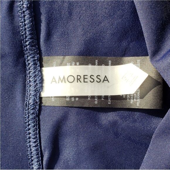 Amoressa by Miracle Suit Swim Wear Martini New Moon Blue High Waisted 10 - Picture 6 of 9